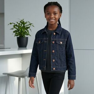 NWT One Teaspoon Kids Girls Organic Bandit Trucker Denim Jean Jacket - Size 5/6
